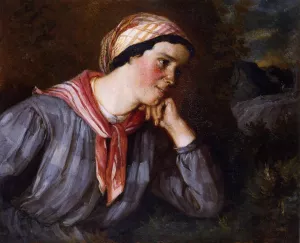 Peasant Wearing Madras by Gustave Courbet Oil Painting