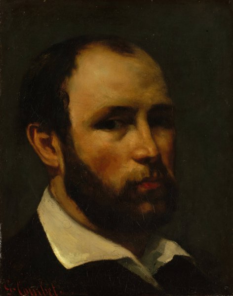 Portrait of a Man  by Gustave Courbet - Hand-Painted Oil Painting Reproduction
