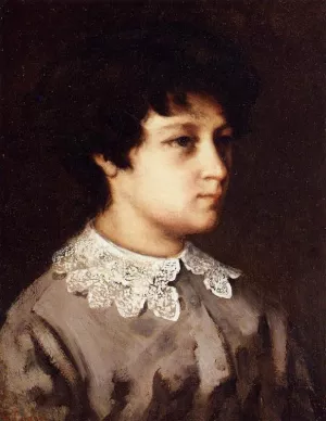 Portrait of a Young Girl from Salins painting by Gustave Courbet
