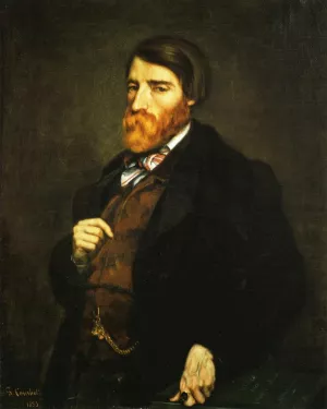 Portrait of Alfred Bruyas also known as Painting Solution painting by Gustave Courbet
