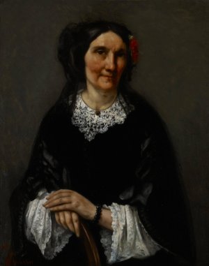 Portrait of Anika Psalmon, Mrs. Robin by Gustave Courbet Oil Painting