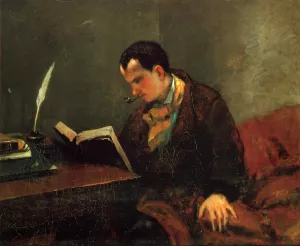 Portrait of Baudelaire painting by Gustave Courbet