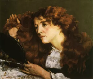 Portrait of Jo, the Beautiful Irish Woman by Gustave Courbet Oil Painting