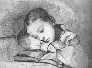 Portrait of Juliette Courbet as a Sleeping Child by Gustave Courbet Oil Painting