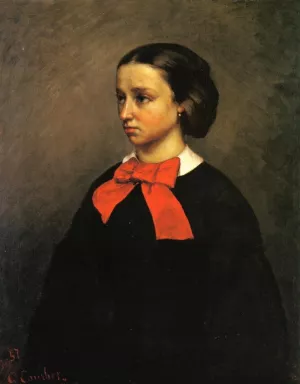 Portrait of Mademoiselle Jacquet by Gustave Courbet Oil Painting