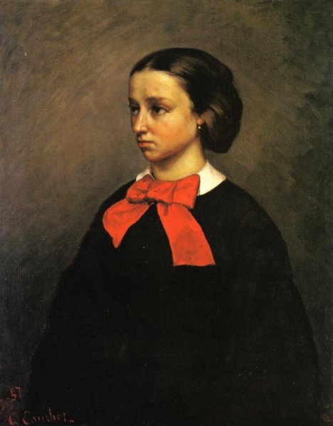 Portrait of Mademoiselle Jacquet by Gustave Courbet - Hand-Painted Oil Painting Reproduction