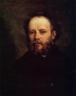 Portrait of Pierre-Joseph Proudhon by Gustave Courbet Oil Painting