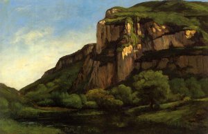 Rocks at Mouthier by Gustave Courbet Oil Painting