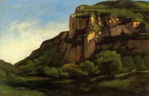 Rocks at Mouthier Oil painting by Gustave Courbet