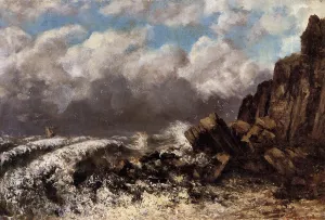 Seascape at Etretat by Gustave Courbet Oil Painting