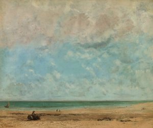 Seaside landscape by Gustave Courbet Oil Painting
