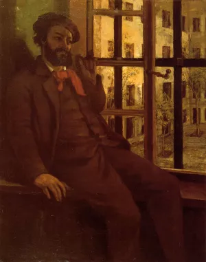 Self Portrait at Ste.-Pelagie by Gustave Courbet Oil Painting