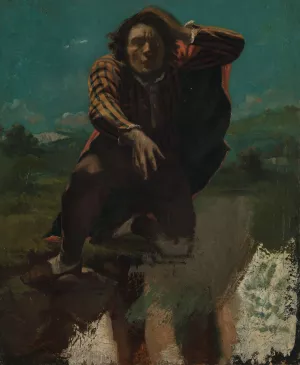 Self-portrait by Gustave Courbet Oil Painting