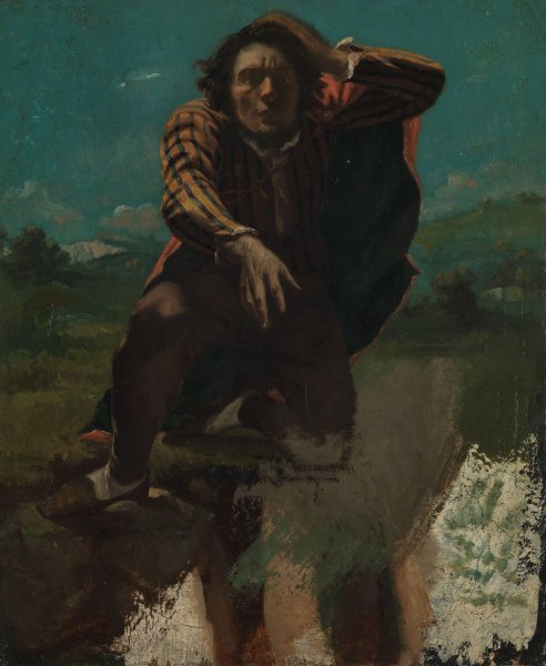 Main Product Photo of Self-portrait  Painting by Gustave Courbet