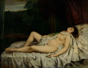 Sleeping Nude by Gustave Courbet Oil Painting