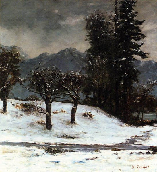 Snow by Gustave Courbet - Hand-Painted Oil Painting Reproduction