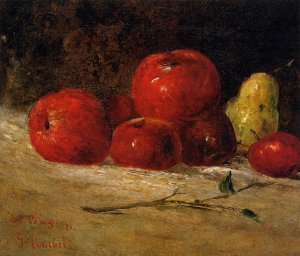 Still Life: Apples and Pears by Gustave Courbet Oil Painting