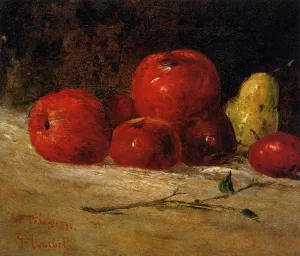 Still Life: Apples and Pears by Gustave Courbet - Oil Painting Reproduction
