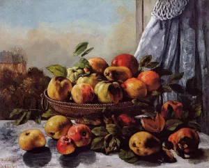 Still Life: Fruit by Gustave Courbet Oil Painting