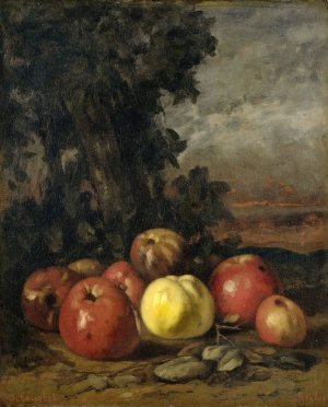 Still Life with Apples by Gustave Courbet Oil Painting