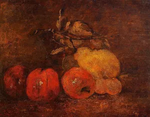 Still Life with Pears and Apples by Gustave Courbet Oil Painting