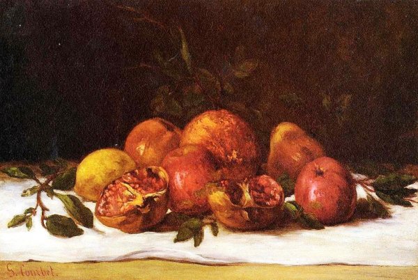 Still Life by Gustave Courbet - Hand-Painted Oil Painting Reproduction