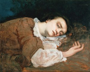 Study for Les Demoiselles des Bords de la Seine Ete by Gustave Courbet Oil Painting