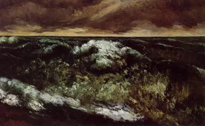 The Angry Sea by Gustave Courbet - Oil Painting Reproduction