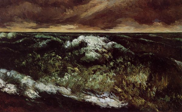 The Angry Sea by Gustave Courbet - Hand-Painted Oil Painting Reproduction
