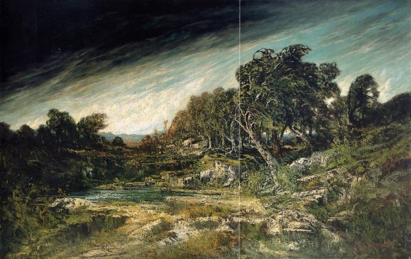 The Approaching Storm also known as The Gust of Wind by Gustave Courbet - Hand-Painted Oil Painting Reproduction