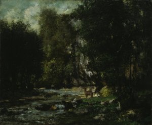 The Brook of Les Puits-Noir by Gustave Courbet Oil Painting