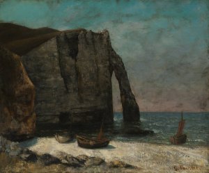 The Cliff at Etretat by Gustave Courbet Oil Painting
