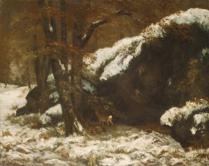 The Deer by Gustave Courbet Oil Painting