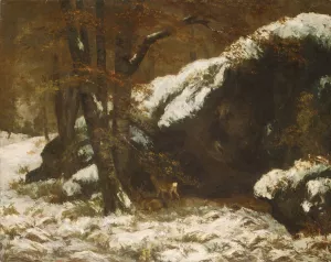 The Deer by Gustave Courbet Oil Painting