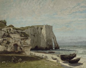 The Etretat Cliffs after the Storm by Gustave Courbet Oil Painting