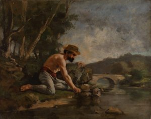The fisherman by Gustave Courbet Oil Painting