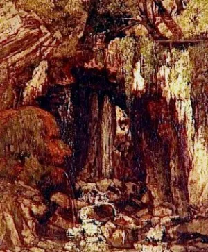 The Giants Cave from Saillon Switzerland by Gustave Courbet - Oil Painting Reproduction