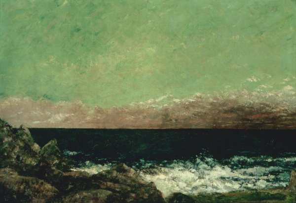 The Mediterranean by Gustave Courbet - Hand-Painted Oil Painting Reproduction