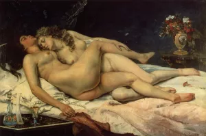 The Sleepers also known as Sleep painting by Gustave Courbet