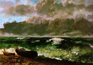 The Stormy Sea by Gustave Courbet - Oil Painting Reproduction