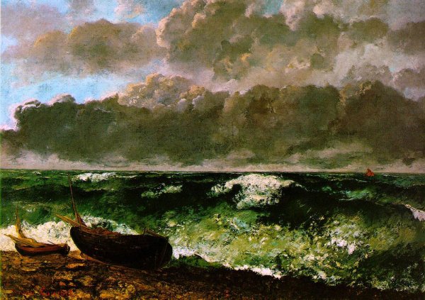 The Stormy Sea by Gustave Courbet - Hand-Painted Oil Painting Reproduction