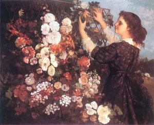 The Trellis painting by Gustave Courbet