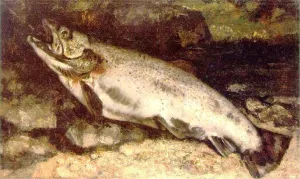 The Trout 2 painting by Gustave Courbet