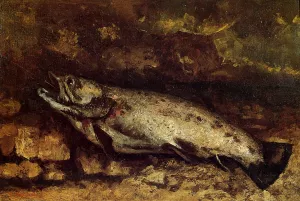 The Trout painting by Gustave Courbet