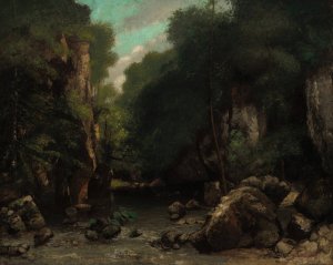 The Valley of Les Puits-Noir by Gustave Courbet Oil Painting