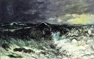 The Wave painting by Gustave Courbet