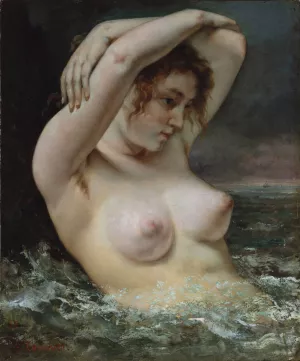 The Woman in the Waves by Gustave Courbet Oil Painting