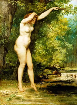 The Young Bather by Gustave Courbet - Oil Painting Reproduction