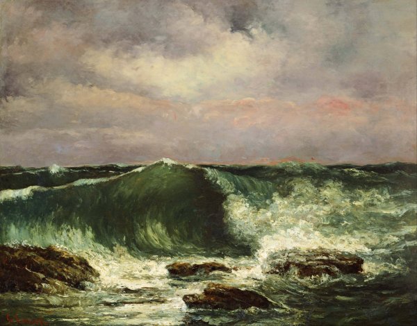 Waves by Gustave Courbet - Hand-Painted Oil Painting Reproduction
