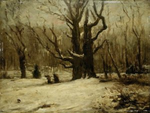 Winter Landscape by Gustave Courbet Oil Painting